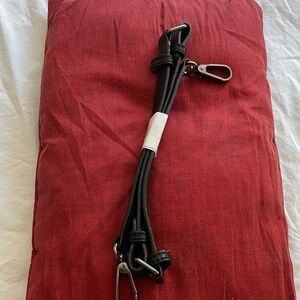 Black Leather Strap with Silver Hardware